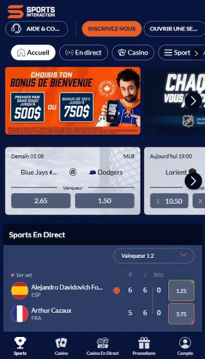 Home Sports Interaction Canada