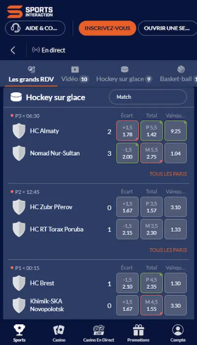 Live Sports Interaction Canada