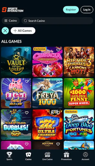 Bonus Sports Interaction Casino Canada - 2