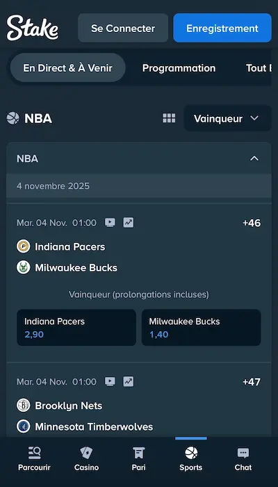 Paris sportifs Stake