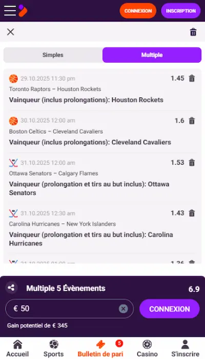 Coupon de paris Tonybet