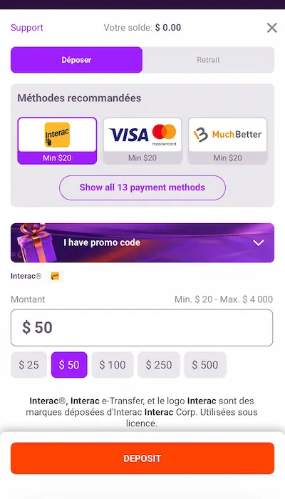 Bonus Tonybet Casino Canada - Inscription Page 2