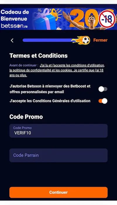 Code Promo Betsson - 4