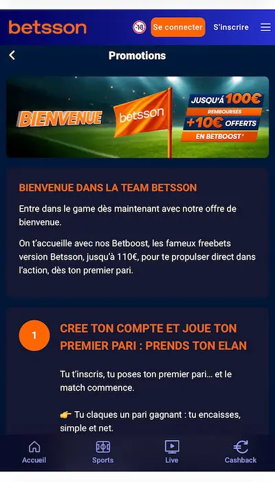 Code Promo Betsson - 1