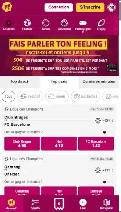 Inscription Feelingbet - Home