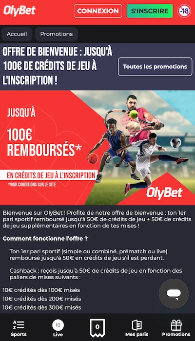Code Promo Olybet - 2