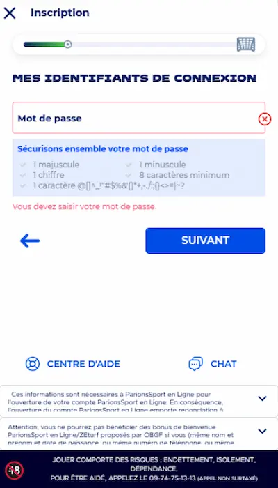 Inscription Parions Sport en Ligne - informations