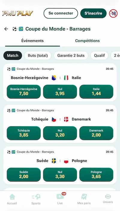 Paris sportifs PMU Play