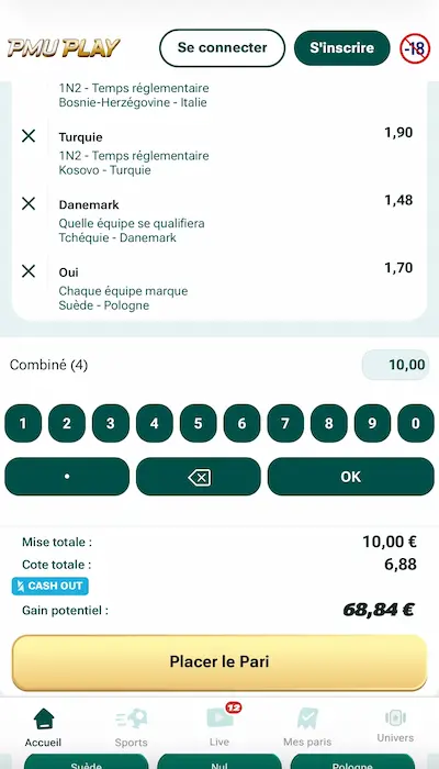 Coupon de paris PMU Play