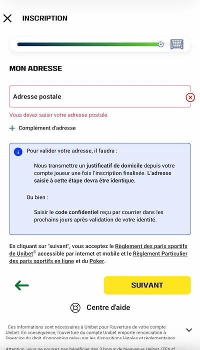 Inscription Unibet 4