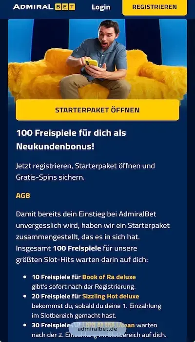 Homepage AdmiralBet Slots Bonus
