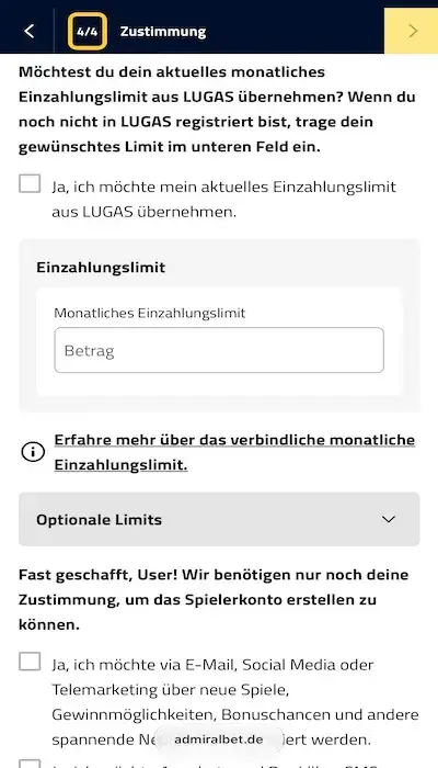 AdmiralBet Slots Bonus