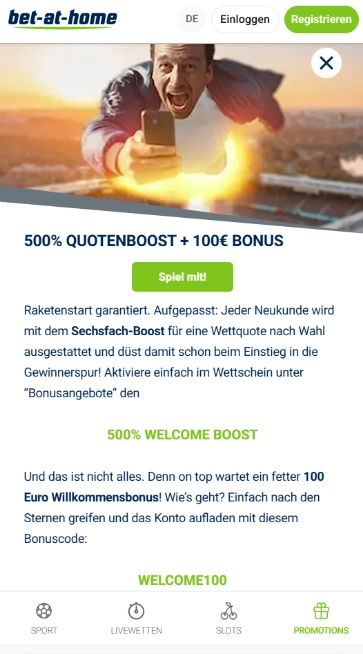 Bet at home Promo Aktion