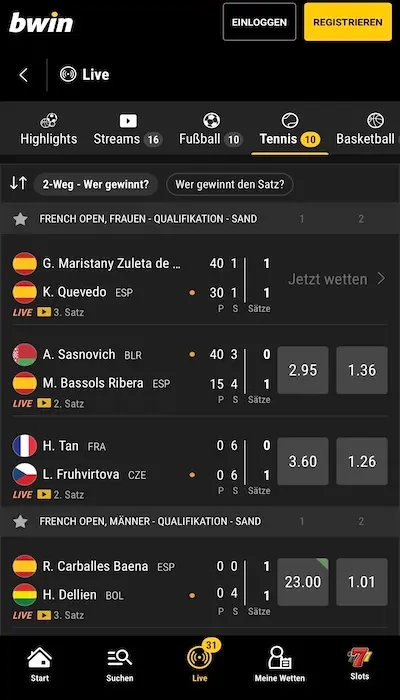 Bwin Livewetten