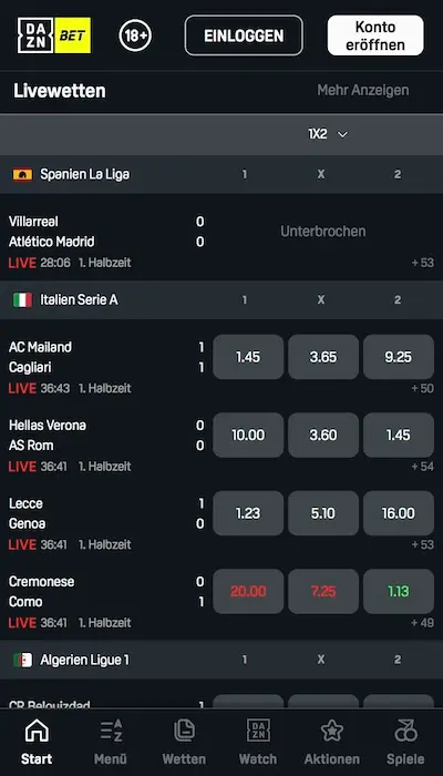 DAZNBet Livewetten