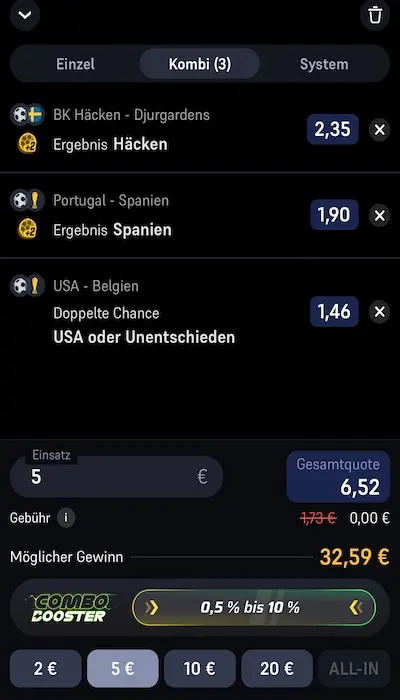 Wettschein Winamax