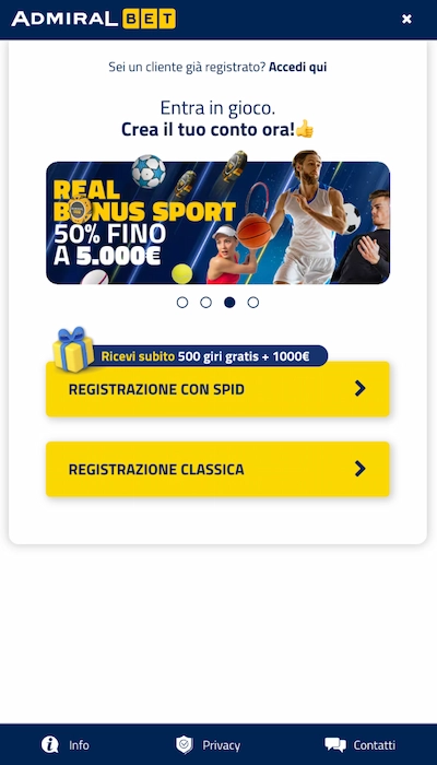 Codice promo Admiralbet - 1