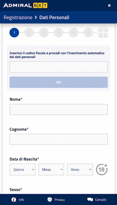 Codice promo Admiralbet - 2