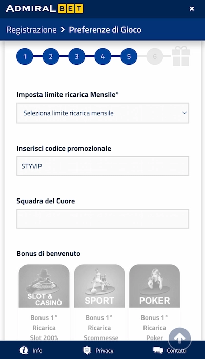 Codice promo Admiralbet - 3