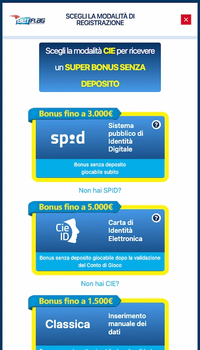 Codice promo Betflag - 1