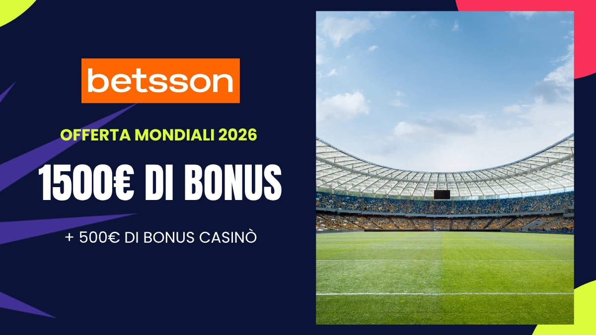 bonus benvenuto Betsson Mondiali