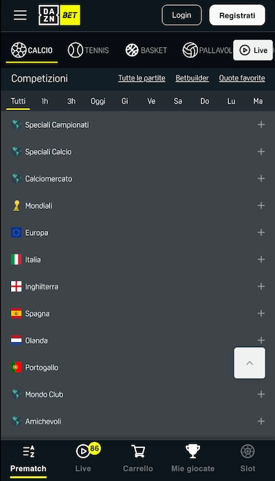 Daznbet calcio