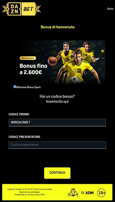 Codice promo Daznbet - 1