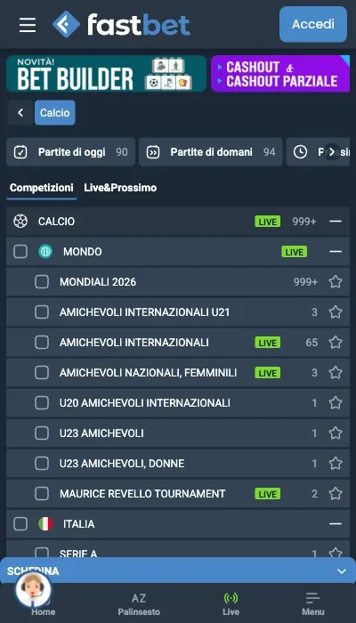 Fastbet calcio