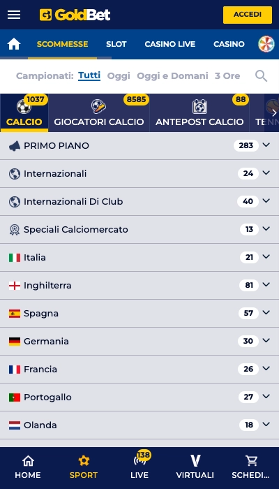 Goldbet calcio