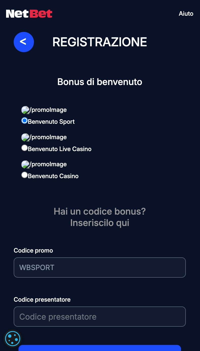 Codice promo Netbet - 3