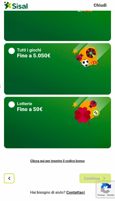 Codice promo Sisal - 2