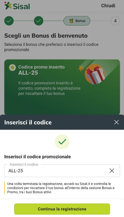 Codice promo Sisal - 3