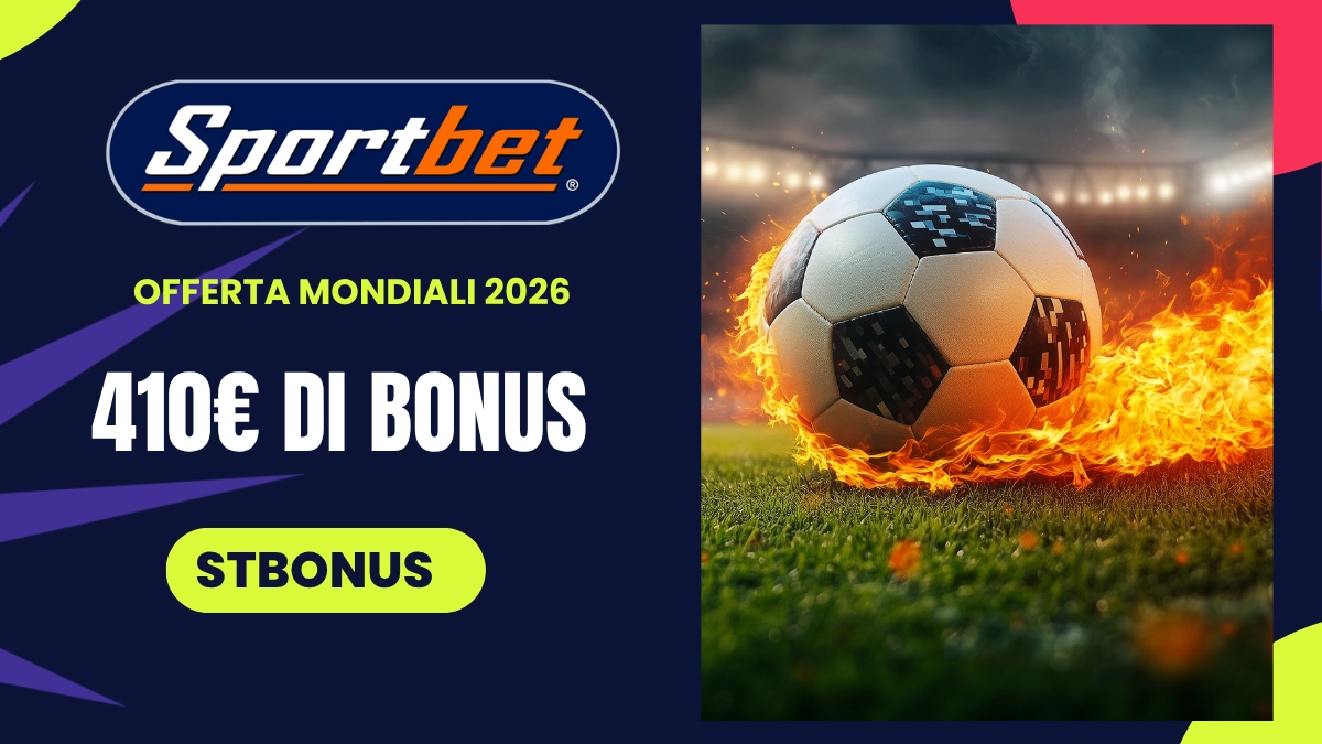 bonus benvenuto Sportbet Mondiali