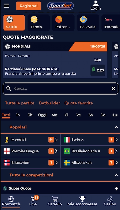 sportbet calcio