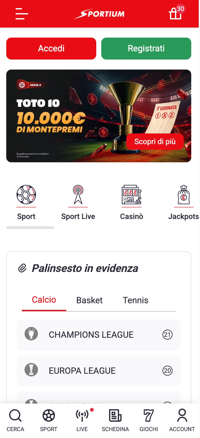 Codice promo Sportium - 1