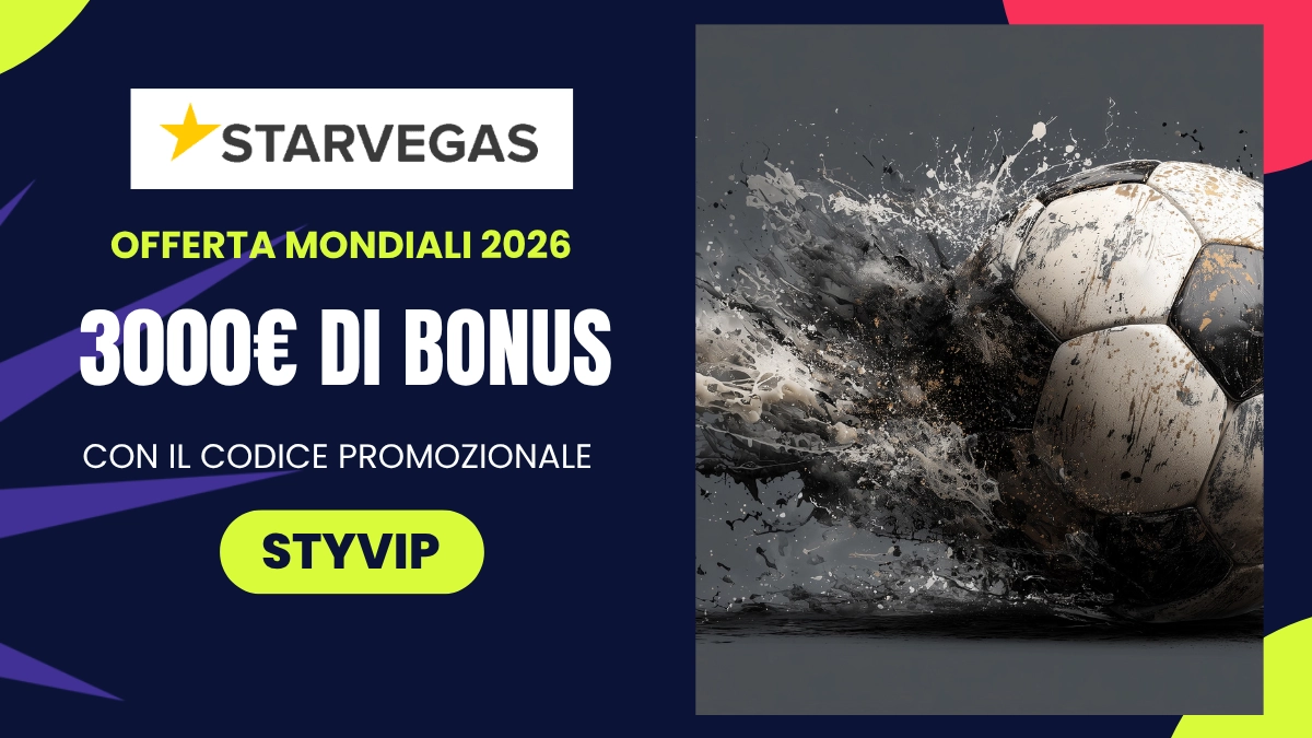 bonus benvenuto Starvegas Mondiali