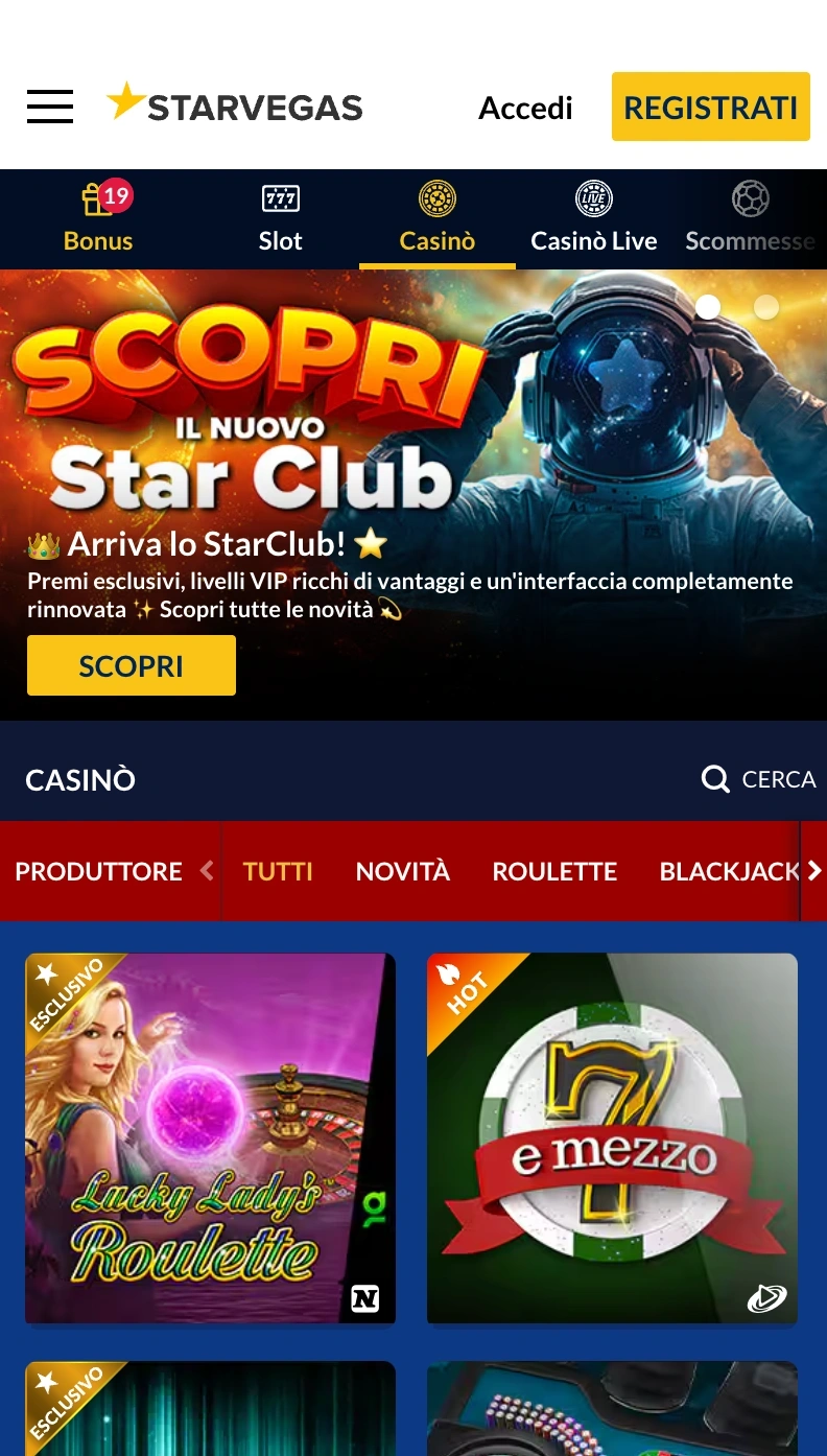 Bonus Starvegas Home - Home