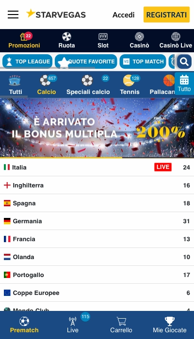 Starvegas calcio