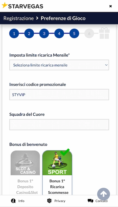 Codice promo Starvegas - 2