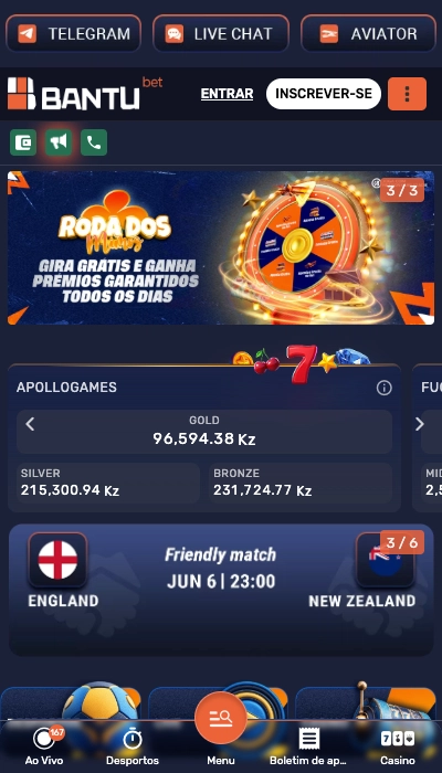 Bantubet primeira página