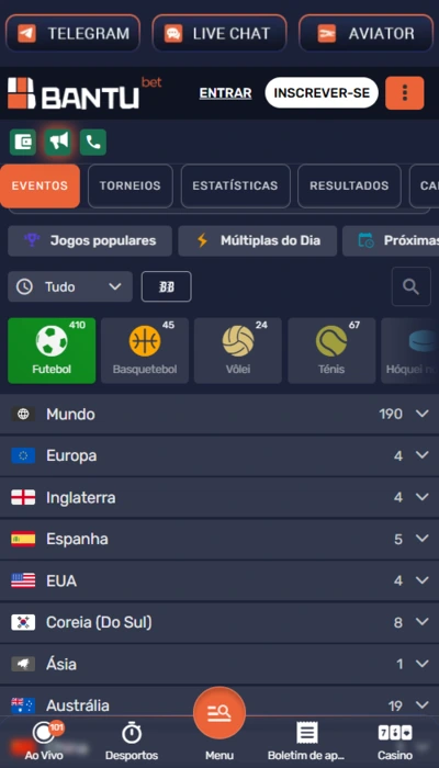 Bantubet Angola Futebol: oferta de apostas