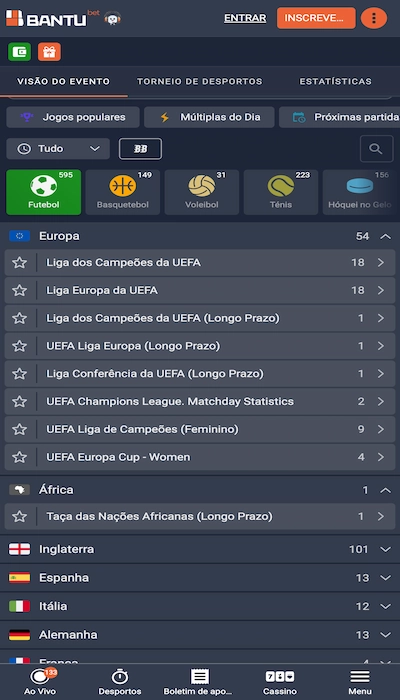 Bantubet lista jogos