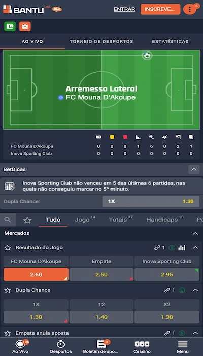 Bantubet apostas ao vivo