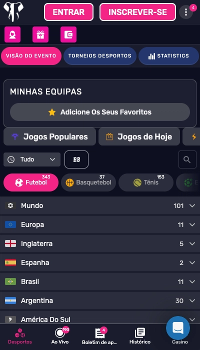 Elephant Bet Angola Futebol: oferta de apostas