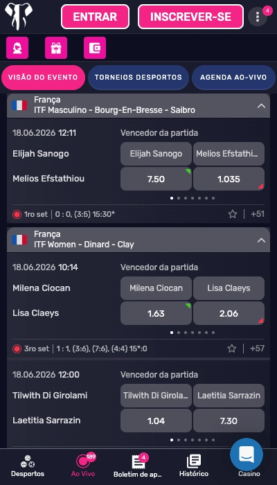 Elephant Bet Angola ao vivo