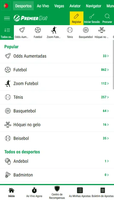 Premier Bet Angola Futebol: oferta de apostas