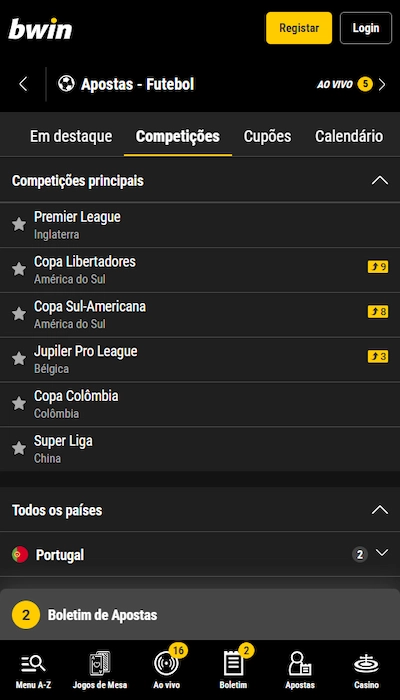 Bwin Futebol