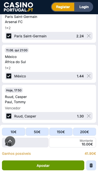 Casino Portugal boletim apostas