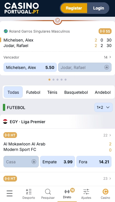 Casino Portugal apostas ao vivo