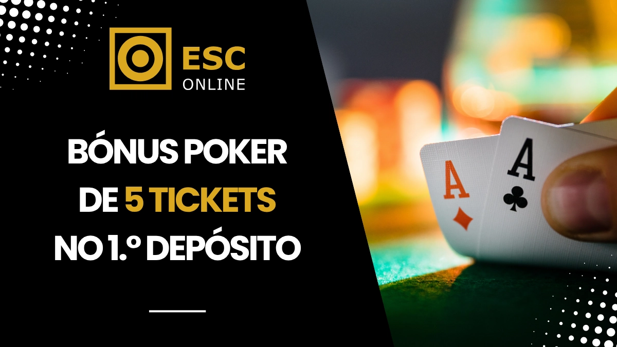 Bónus Poker ESC Online: até 5 Tickets para Freeroll de 5.000€